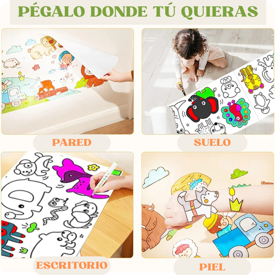 Papel De Dibujos Para Colorear de Pared